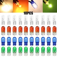 10pcs Car T10 Halogen 5W 194 158 Wedges 12V Auto Lamp White Bulbs Instrument Light Reading Lights Clearance Lamp Accessories