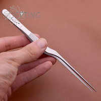 Hot Ear Nose Earpick Wax Removal Forceps Angled Clamp Nasal Tool Curved Earwax Tweezers Clip Eyelash Remover Cleaner Tweezer