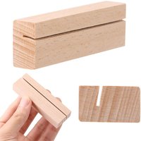 Picture Frame Base Desk Card Natural Wooden Notes Clips Photo Holder Clamps Stand Support Desktop Decor
