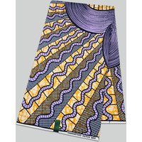 Abstract Printed Purple Cotton African Wax Fabric 6Yards Long 46'' Wide DIY Sewing Clothing Dress Pants Orange Material R6180