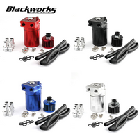 Universal Oil Catch Reservoir Breather Can Tank +Filter Kit Cylinder Aluminum OCC-1020A