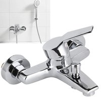 Shower Faucet Made of Alloy Material, G1/ 2inch Threaded Wall-Mounted Triple Mixer Faucet, Comfortable to Hold, Suitable for Home Bathroom Bathtub