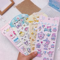 Genuine Sanrio 3D Foam Stickers Cartoon Hello Kitty Kuromi Melody Toy Decal For Scrapbook Water Mug Phones Planners Decor Decals