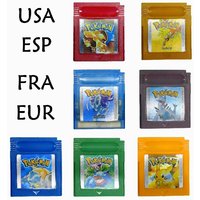 6pcs/ 7 pcs GBC Game Cartridge , Retro Game Pokémon Gold/Silver/Crystal/Yellow/Green/Red/Blue,Language:En,Fr,De,Es,It