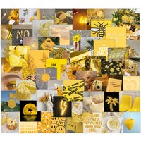 10/30/63pcs Summer Landscape Ins Style Yellow Decals Stickers DIY Suitcase Phone Laptop Skateboard Guitar Car Toys Kids Sticker