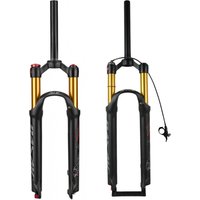 Pasak Mtb Air Suspension Fork Straight Steering Remote Lock Dropout 9x100mm Matte Gloss Black 120mm Travel Rebound Adjustment