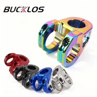 BUCKLOS Bike Short Stem 31.8mm Aluminum Alloy MTB Handlebar Stems Downhill Lightweight Durable Bicycle Stem Bike Accessories