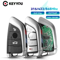 KEYYOU 315/433/868Mhz ID49 Promixity Keyless Go Car Remote Key For BMW 1 3 5 7 Series X1 X3 X5 X6 X7 CAS4 CAS4+ FEM F System