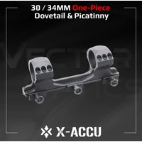 Vector Optics X-ACCU 30/34mm One Piece Dovetail & Picatinny Rings Mount 0/20 MOA Type With CNC Machined For 9mm/20mm Rail