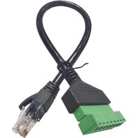 RJ45 to Screw Terminal Block 8p Connector Ethernet Crystal Head Male to 8 pin Screw Terminal Network Adapter for CCTV DVR