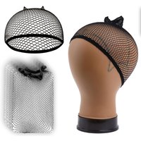 Closed/Open Mesh Wig Caps & Fishnet Hair Net for Women, Nylon Weaving Net for Halloween Cosplay