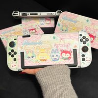 Kawaii Cute Switch 2 Protective Case Anime Gaming Console Cover for Nintendo Switch 2/OLED Split-Type Joy-Con Case Dock Shell