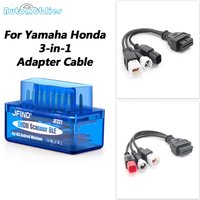 JFIND JF327 OBD2 Scanner Bluetooth 5.1 for Android/IOS For Yamaha For Honda 3-in-1 Motorcycle Adapter Cable Diagnostic Tools
