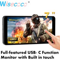 Wisecoco 7" Touch Monitor 1920x1080 Portable FHD Monitor for Android Box Raspberry Pi Xbox PS4 PS5 Game Console Gaming Monitor