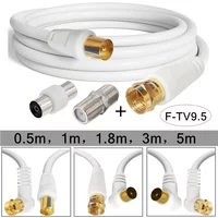 9.5mm Male To F Type Male Coaxial TV Satellite Antenna Cable 0.3m/1m/1.8m/3m/5m