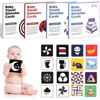 Baby Visual Stimulation Cards High Contrast Flashcards for Newborns 0–36 Months | Infant Sensory Toys Early Learning Toy