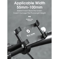 AliExpress West Biking WEST BIKING Cycling Phone Holder Lightweight Aluminum Alloy Bike Handlebar Phone Bracket Phone Mount MTB Road Bike Accessories