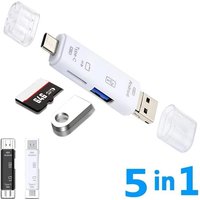5 In 1 Multifunction USB 2.0 Type C/Usb/Micro Usb /TF/SD Memory Card Reader OTG USB Reader Card Adapter For Laptops Accessories