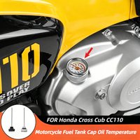 Motorcycle Fuel Tank Cap Oil Temperature Gauge Pointer Thermometer Cap FOR Honda Cross Cub CC110 CC 110