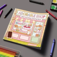 Coloring Book Adorable Shop for Adult Colouring Book, Birthday Day Gift, Back to School Supplies, Adults Cute Drawing Book