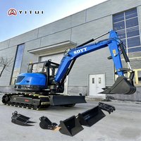 26new Model The Customized 6.5 Ton Hydraulic Mini Excavator Is Highly Efficient Easy To Maintain Construction Site Farm
