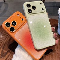 Luxury Glossy Case For iPhone 17 14 15 16 17 Pro Max 17 Pro Bling Bling Glitter Shockproof Protection Cover Funda