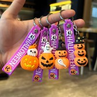 2-20 Pcs Halloween Pumpkin Haunted House Doll Keychain Scary Funny Key Chain Bag Hanger Gift for Family Friends image 4