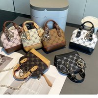 Ins Style Printed Mini Chain Crossbody Bag Earphone Storage Bag For Airpods 4 Pro 3 2 Women Small Coin Purse Portable Pouch