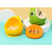 Cartoon baby suction cup auxiliary food bowl Dinosaur silicone bowl can be steamed fall-proof snack bowl children's tableware