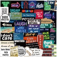 50 Pcs Edgy Urban Graffiti Tag Stickers - Waterproof PVC Cartoon Decals for Phone, Journal & Water Bottle AnimeWorlds Store