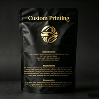50pcs Customized Printed Aluminum Foil Standing Zipper Bag Tea Sugar And Wedding Business Customization Packaging Bag Print Logo