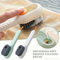 Multifunction Cleaning Shoe Brush Soft Automatic Liquid Shoe Brush Long Handle Clothes Soap Brush with Hook Clean Tool