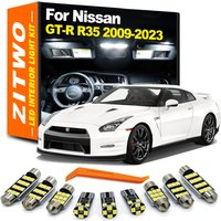 ZITWO 11Pcs LED Interior Dome Map Trunk Light Bulb Kit For Nissan GT-R GTR R35 2009- 2018 2019 2020 2021 2022 2023 Accessories