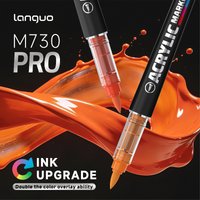 LANGUO 192/48 Colors Heavy Color PRO Direct Liquid Acrylic Marker Smart Ink Control Soft Tips School Office Supplies Stationery