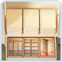 With Cover Underwear Storage Box Stable Stacking Multifunctional Socks Storage Box Dustproof Compartment Organizer For Bra