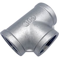 1/8" 1/4" 3/8" 1/2" 3/4" 1" 2" 3" BSP NPT Female Tee 3 Ways Splitter 201 304 316 Stainless Steel Pipe Fitting Connector Coupler