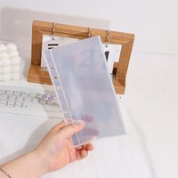 10PCSTransparent File Holder Notebook 6 Hole Loose Leaf DIY Document Bag Binder Rings PVC Storage Binding Folder