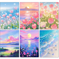 Diamond Painting Moon Flower Seaside Tulip Scenery Round/Square Diamonds Mosaic Handmade Art Exquisite Creative Gift Home Decor