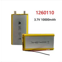 1260110 High Power 3.7V 10000mAh Polymer Lithium Battery for Power Bank GPS - High Capacity 100% Real Capacity Lithium Batteries