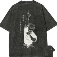 Gojo Satoru Honored One T Shirt Jujutsu Kaisen Men Vintage Acid Wash Oversized Cotton Streetwear Harajuku Anime Tops 2026