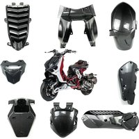 FOR Italjet Dragster 200 125 2021 2022 Carbon Fiber Trim Shell Protective Cover Front Rear Mudguard License Plate Holder