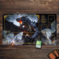 Playmat MTG playmat Dragon Mouse mat anti-slip Durable Stitched Edge 35X60CM Desk Mat tapete magic mtg
