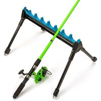 Multi Hole Fishing Rod Holder EVA Zinc Alloy Rod Stand Fishing Accessories Fishing Tools for Outdoor Use