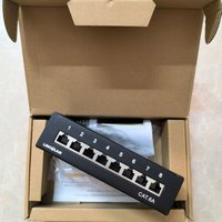 Cat6 6 6A 8 12 Port Patch Panel Weak Current Box Full Shielded Mini Desktop Wall Mounted RJ45 Connector Keystone Jack
