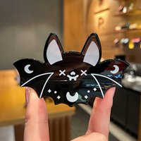 1pc Cute Halloween funny hair accessories|Cartoon Animal Ponytail Holder with Playful Moon & Star Design | Perfect for Halloween