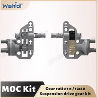 MOC Suspension Steering Hub Portal Axle Housing Drive Kit 12:20 1:1 Speed Ratio Building Blocks 92908 92909 Technology Parts
