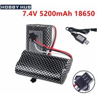 MN82 MN128 MN78 LC79 Remote Control Car Battery 7.4V 5200mAh 20C Bateira with SM-3P Plug or USB Charger