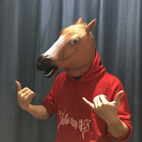 Halloween Cosplay Funny Horse Halloween Novelty Green White Black Masks None Blue Outdoor Daily Festival Comfortable