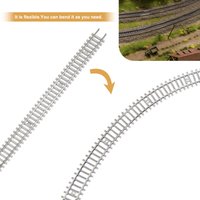 5pcs/10pcs N Scale 1:160 Track Cupronickel Flex Rail 50cm with Rail Joiners Nails HP27N Model Railroad