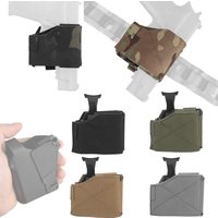 Tactical 9mm Speed Nylon Loader Universal Holsters MOLLE Hunting Belt Gear with Drop Leg Platform QLS Quick Release Adapter